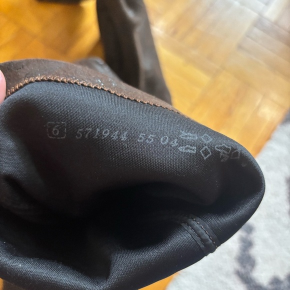 Vintage y2k 90s stretch brown floral pattern boots - Picture 9 of 9